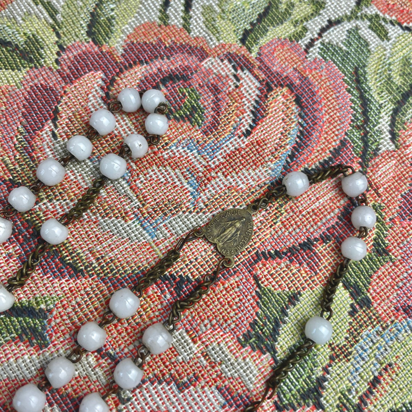Milk Glass Rosary