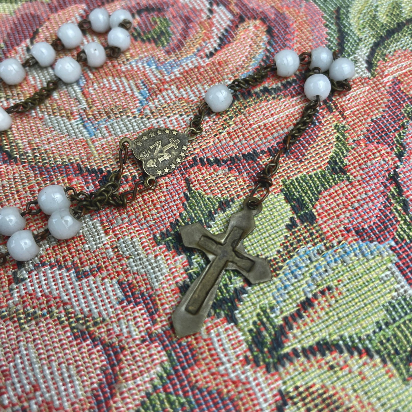 Milk Glass Rosary