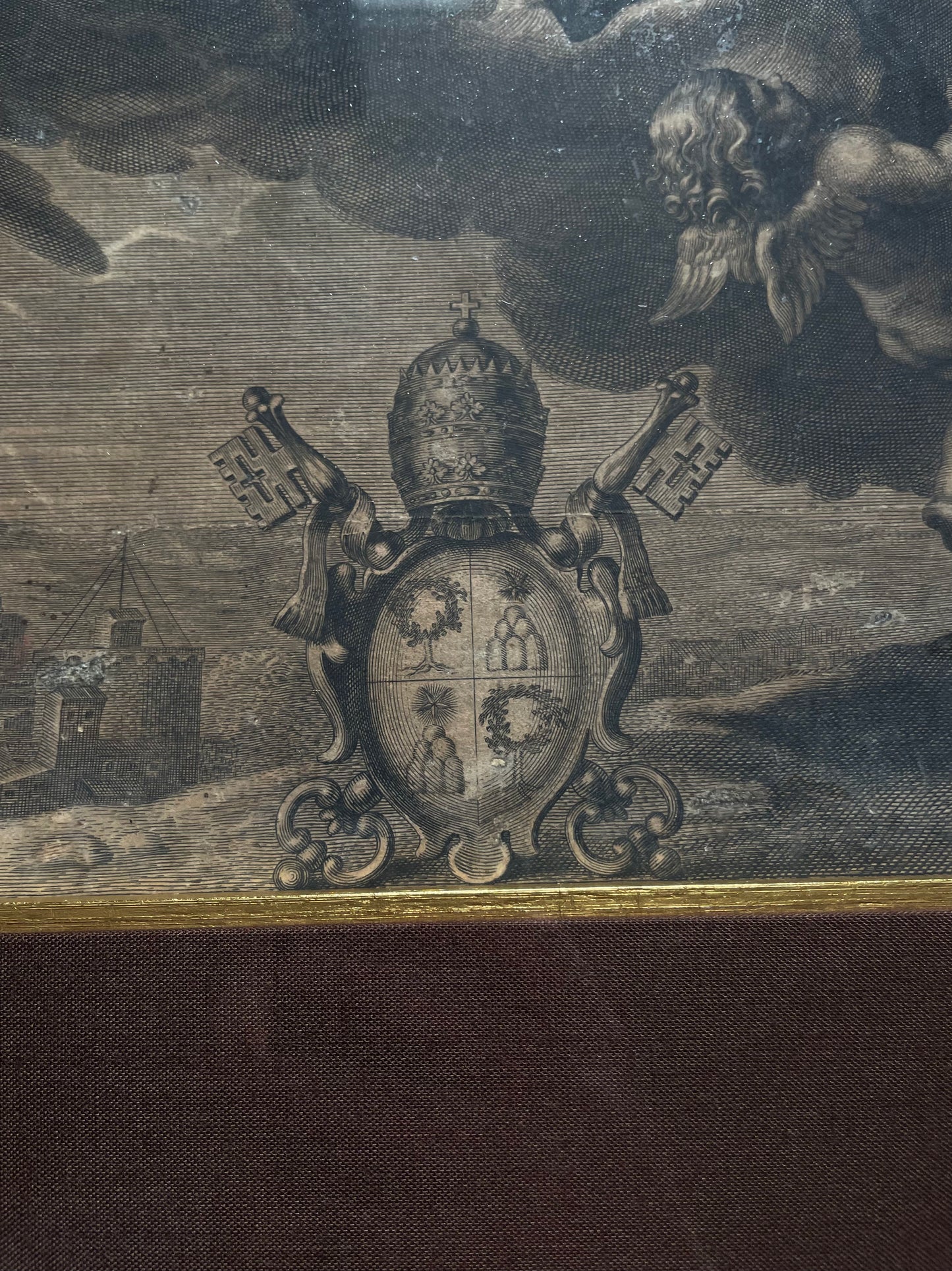 17th-century Devotional Engraving Pope Alexander VII