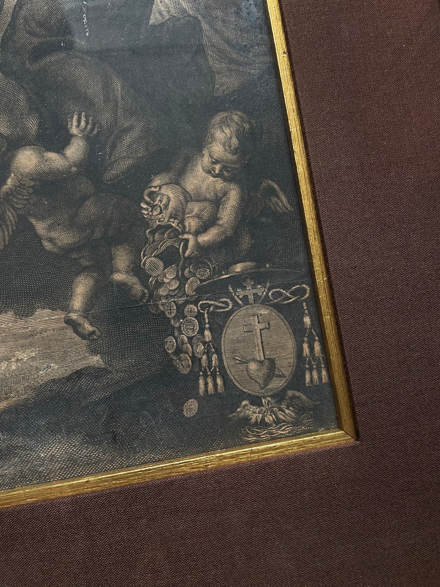 17th-century Devotional Engraving Pope Alexander VII