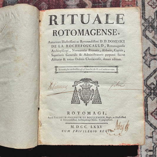 Rituale Rotomagense 1771