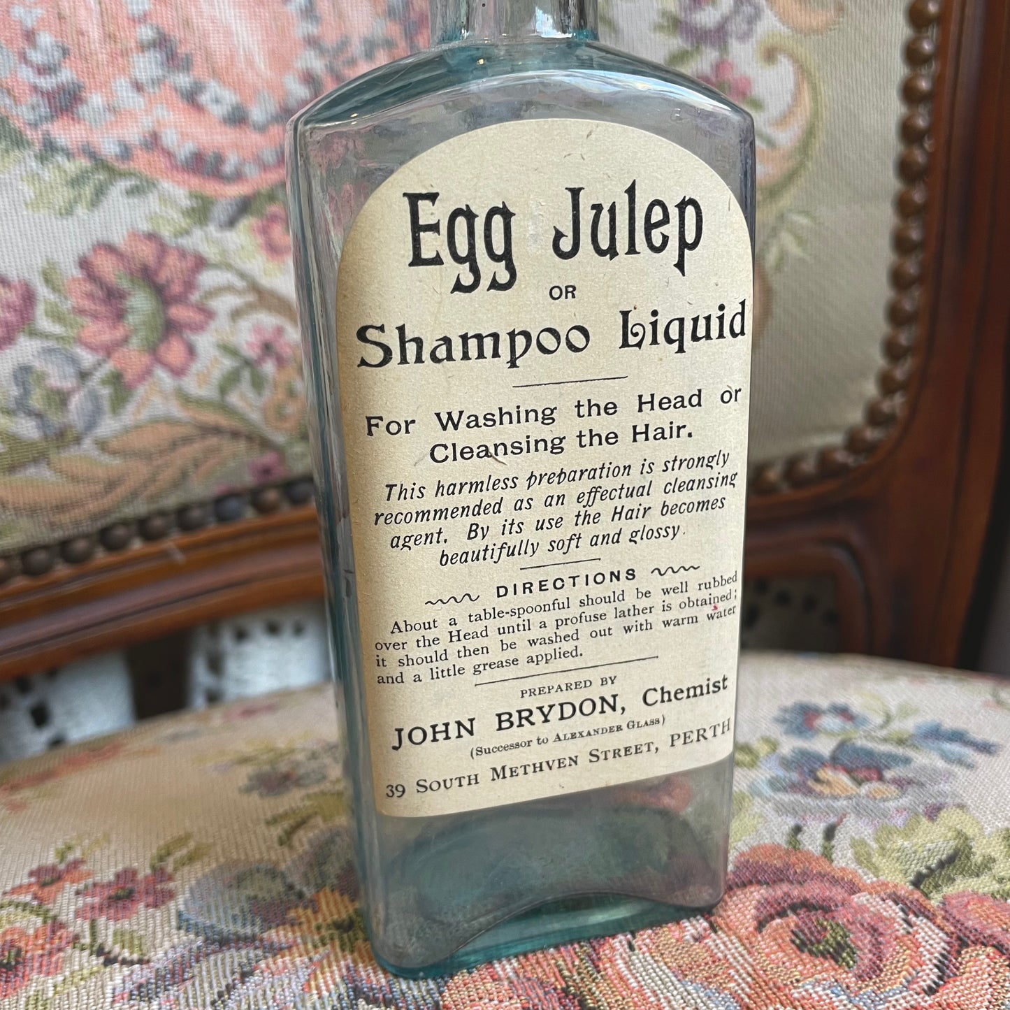 1930s Shampoo Glass Bottle