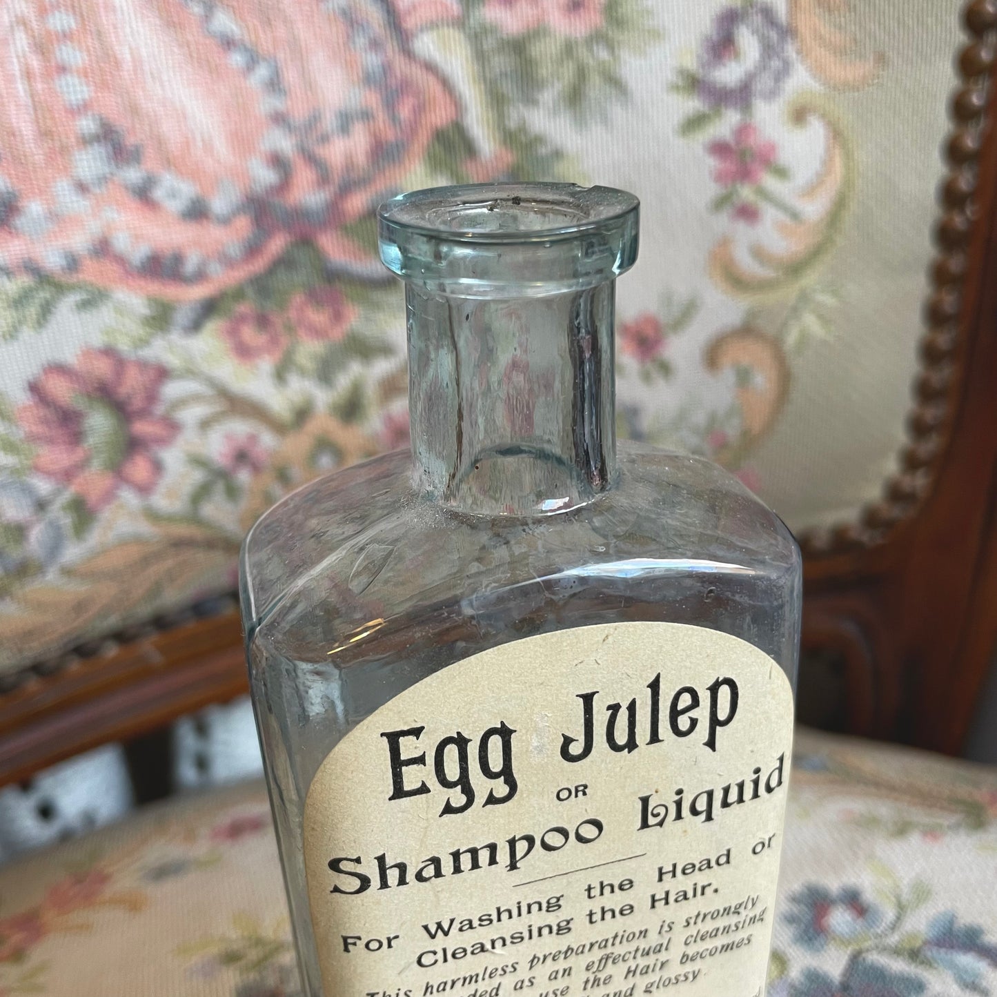 1930s Shampoo Glass Bottle