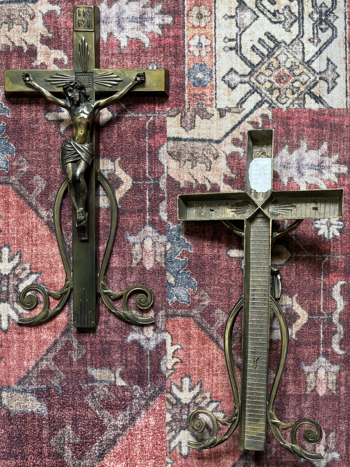Altered Art Deco Wall Crucifix