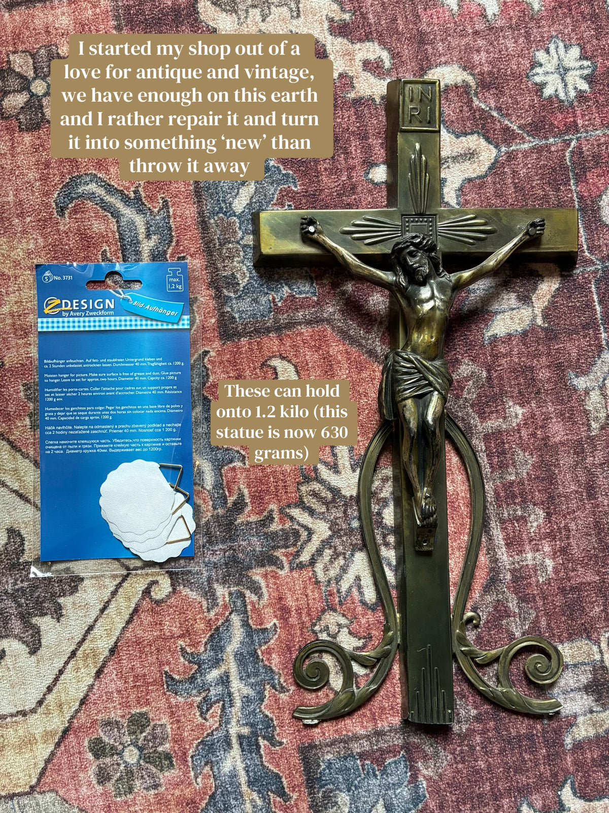 Altered Art Deco Wall Crucifix