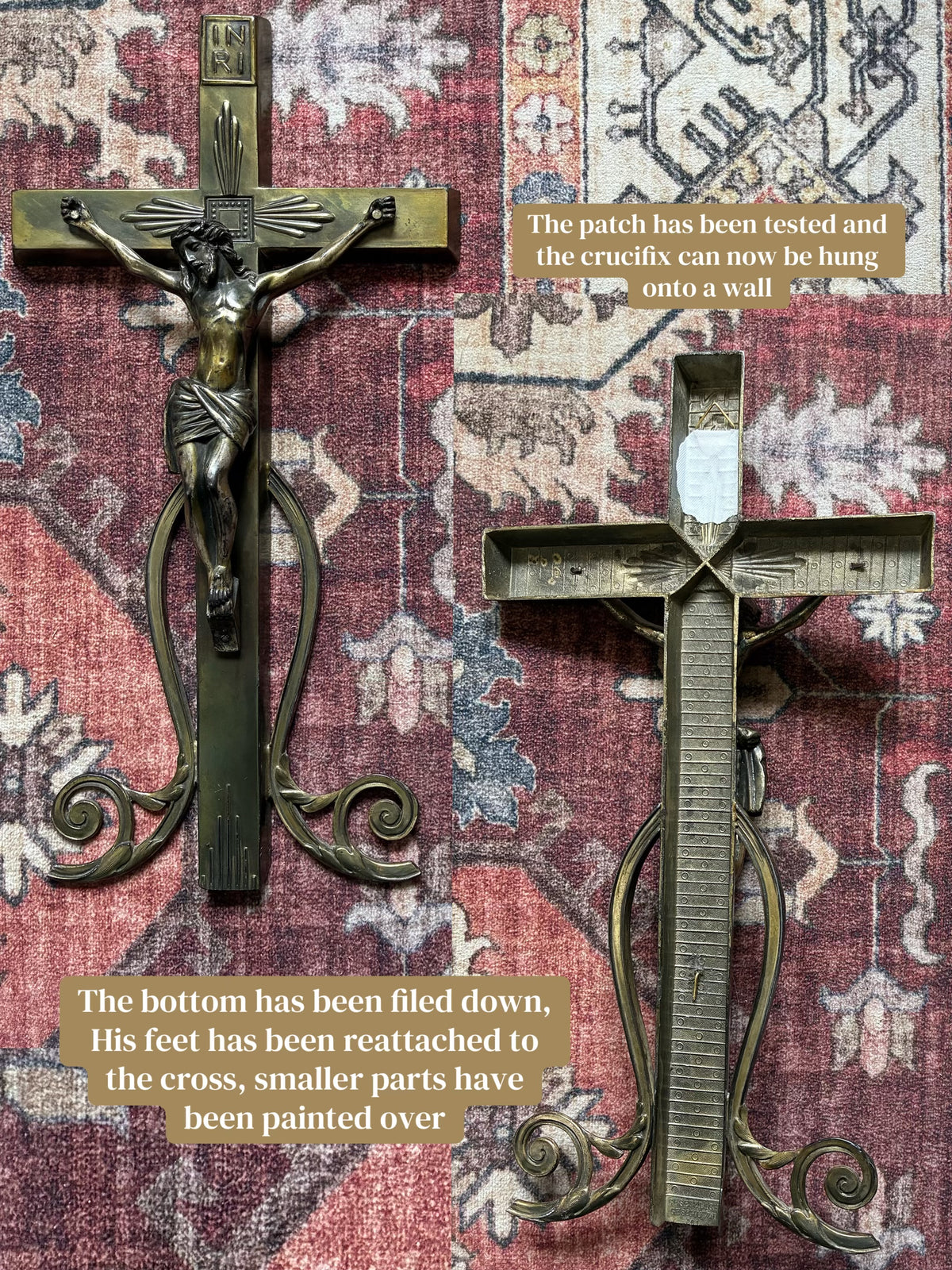 Altered Art Deco Wall Crucifix